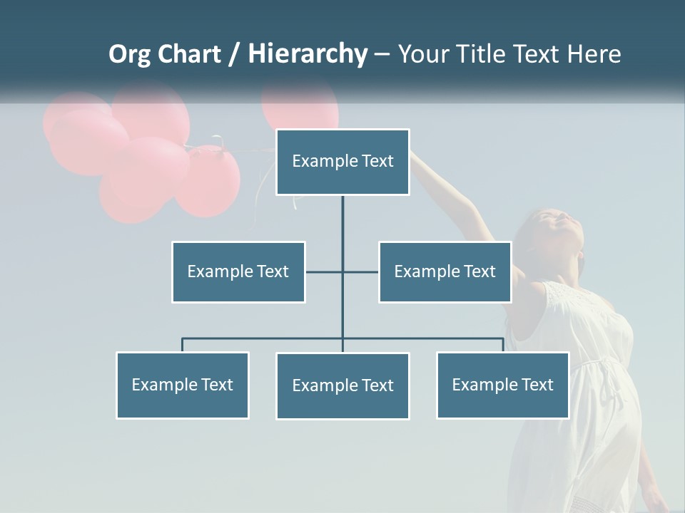 A Woman Holding A Bunch Of Red Balloons PowerPoint Template