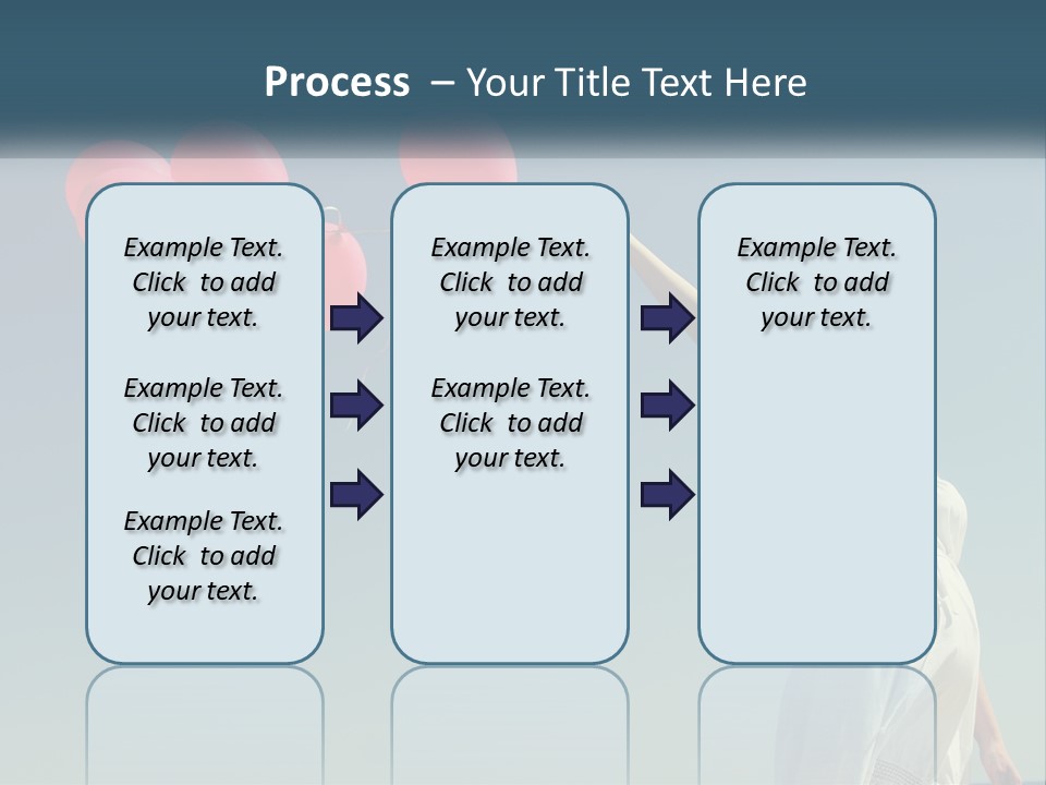 A Woman Holding A Bunch Of Red Balloons PowerPoint Template