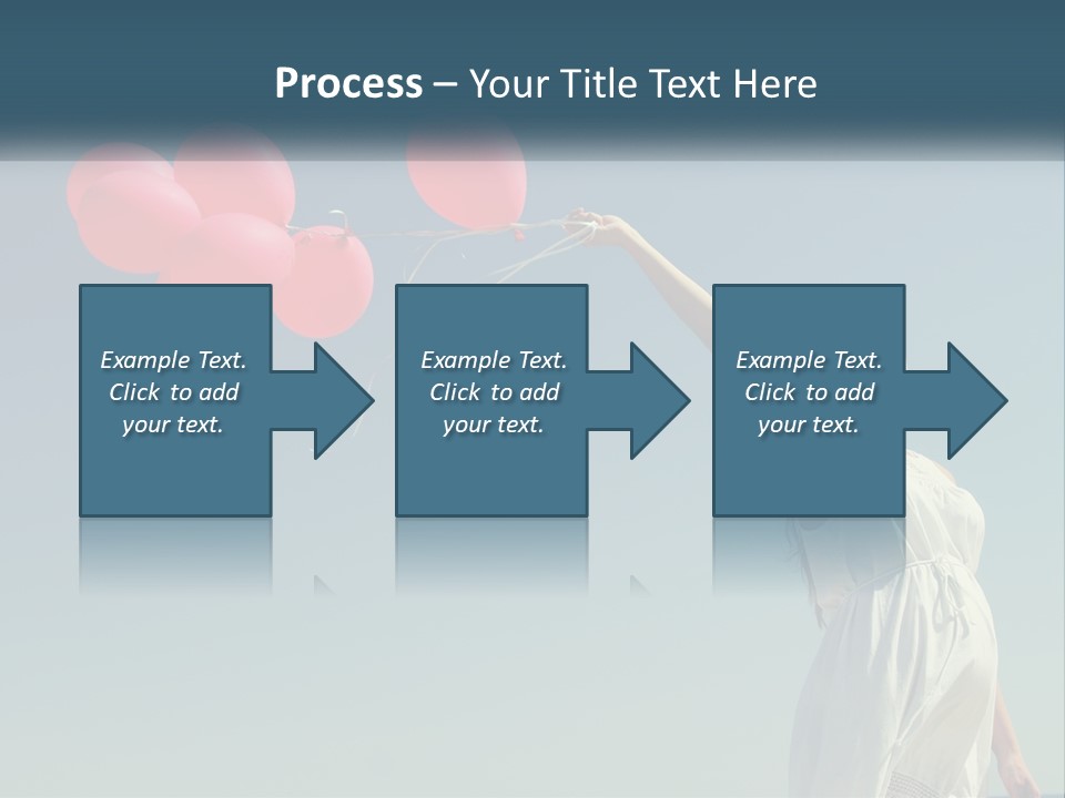 A Woman Holding A Bunch Of Red Balloons PowerPoint Template