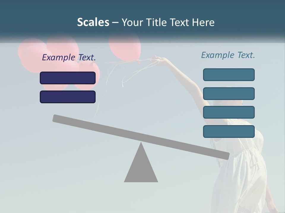 A Woman Holding A Bunch Of Red Balloons PowerPoint Template