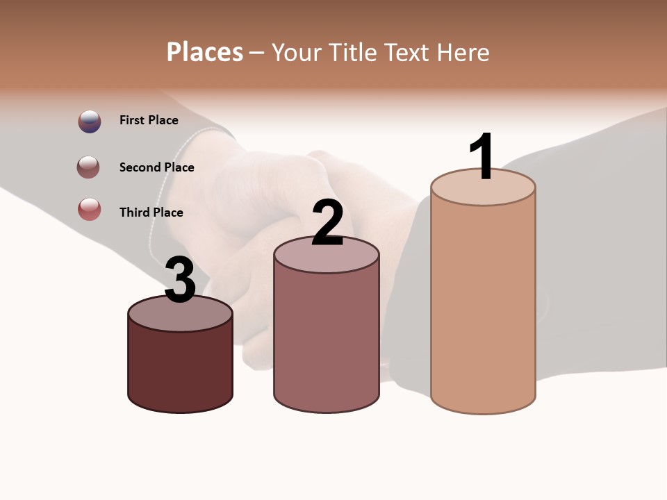 Two People Shaking Hands Over A White Background PowerPoint Template