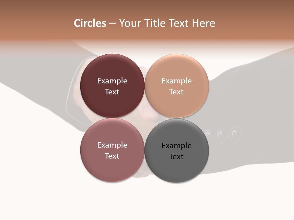 Two People Shaking Hands Over A White Background PowerPoint Template