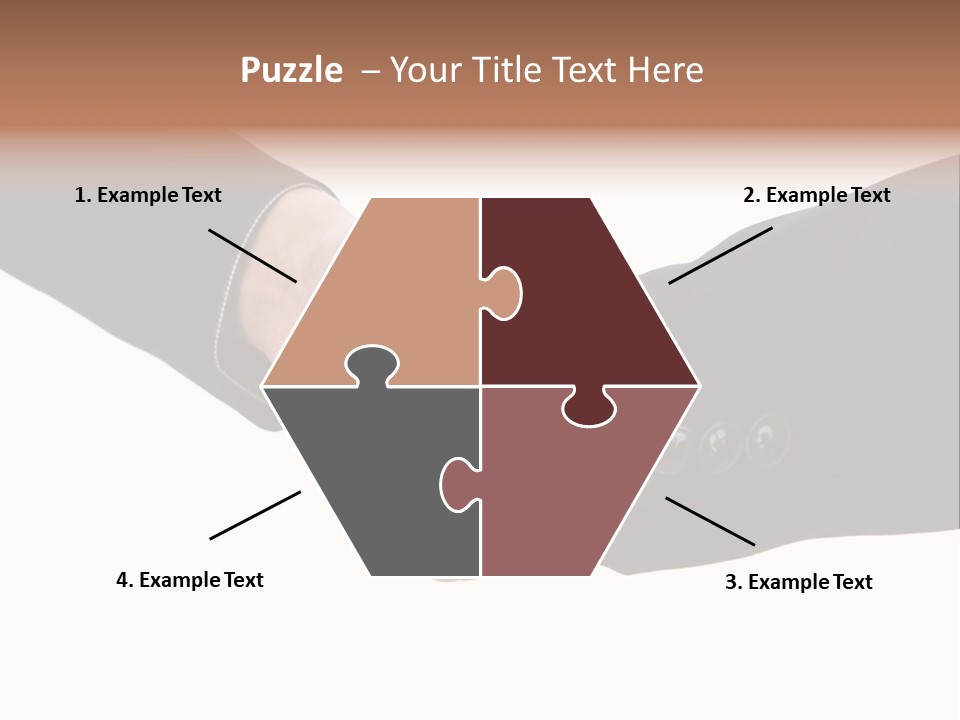 Two People Shaking Hands Over A White Background PowerPoint Template