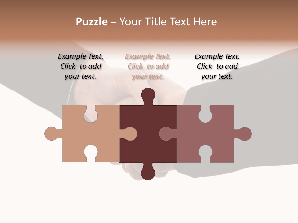 Two People Shaking Hands Over A White Background PowerPoint Template