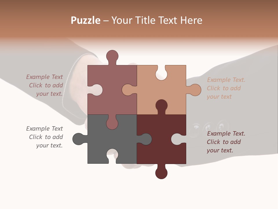 Two People Shaking Hands Over A White Background PowerPoint Template