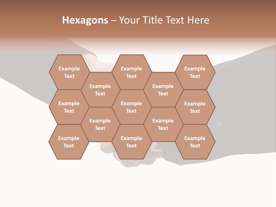 Two People Shaking Hands Over A White Background PowerPoint Template