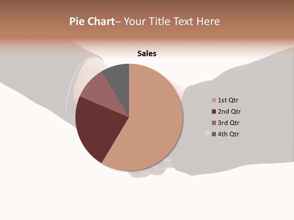 Two People Shaking Hands Over A White Background PowerPoint Template