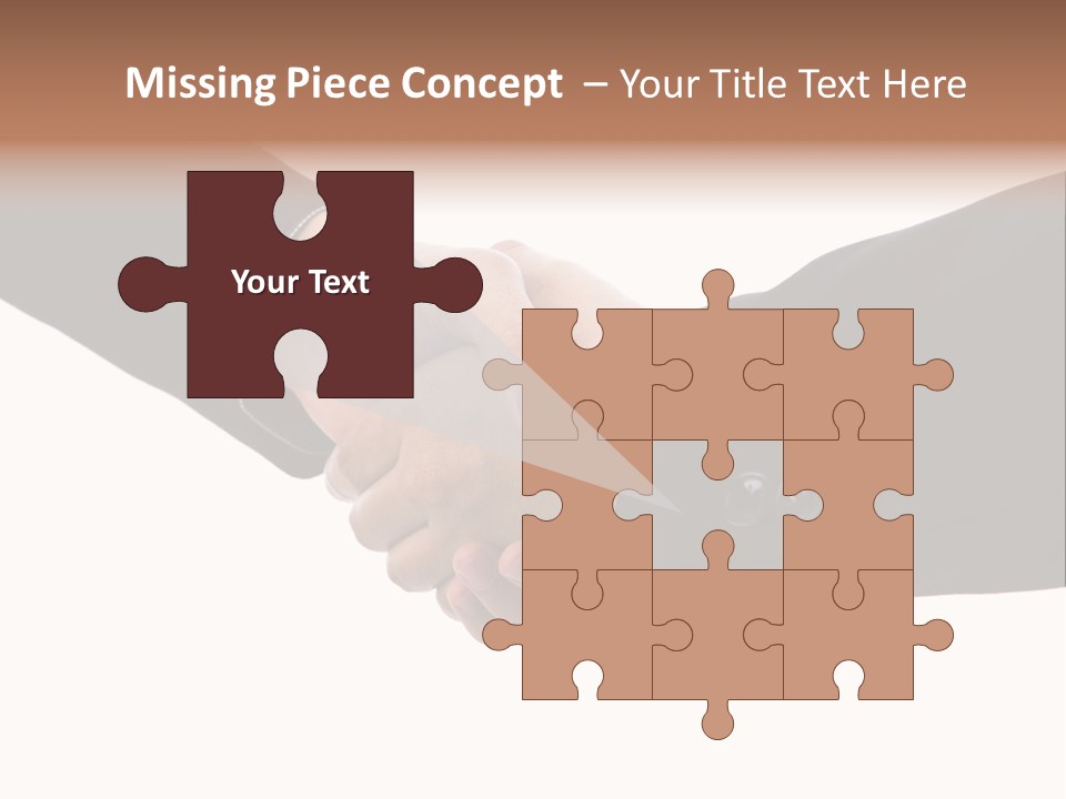 Two People Shaking Hands Over A White Background PowerPoint Template