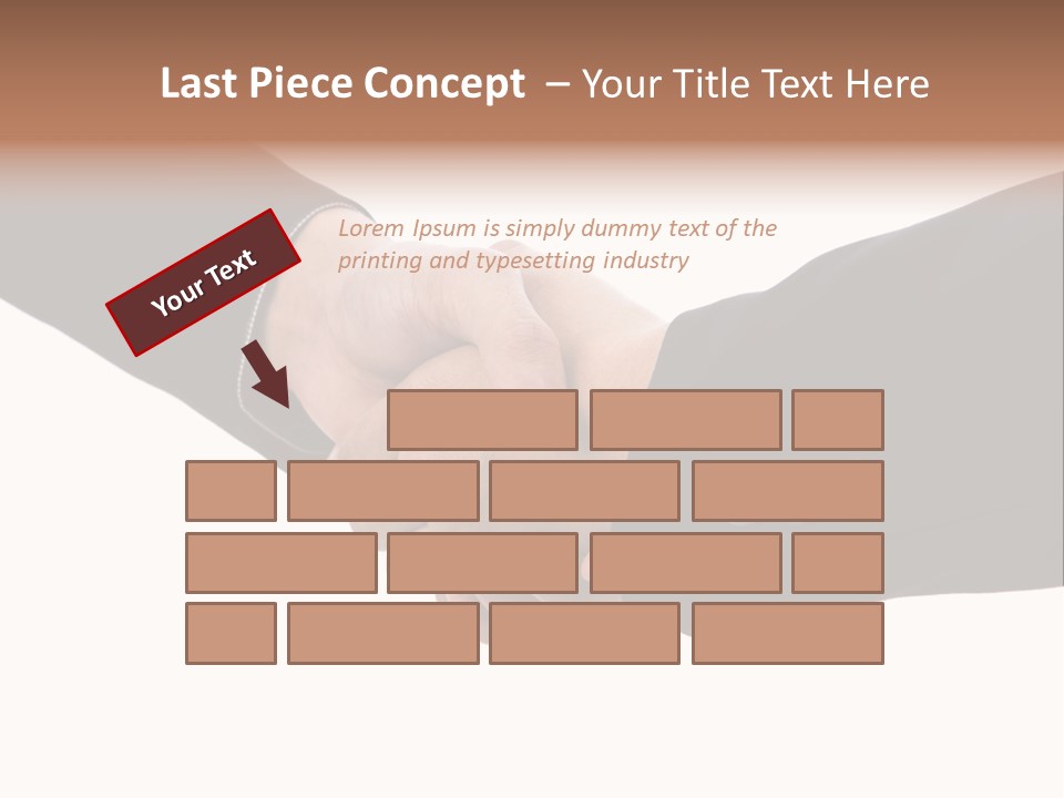 Two People Shaking Hands Over A White Background PowerPoint Template