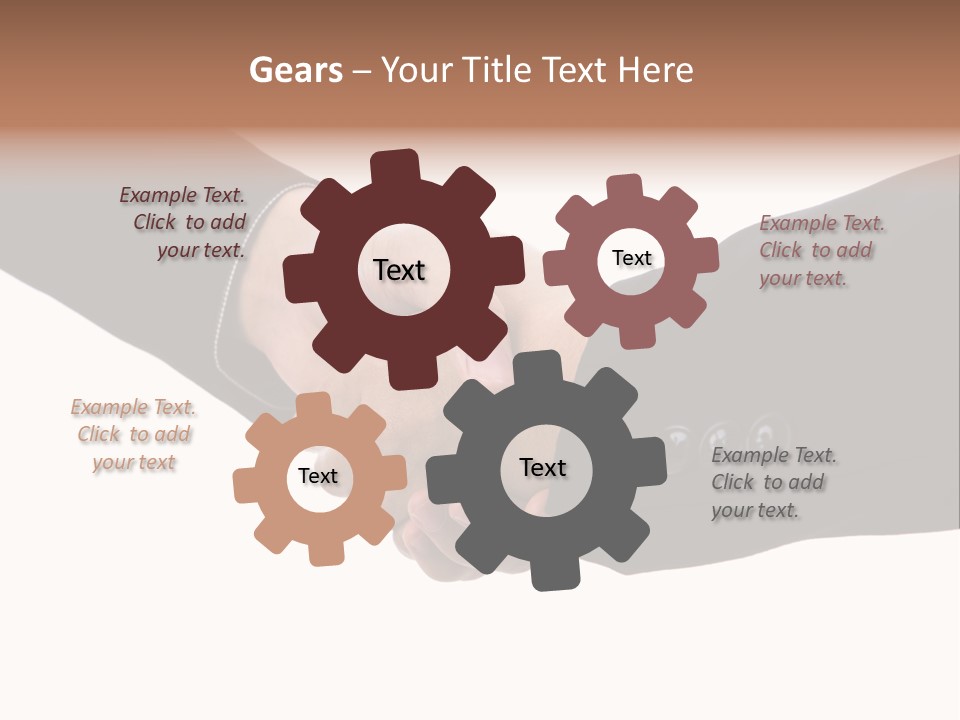 Two People Shaking Hands Over A White Background PowerPoint Template