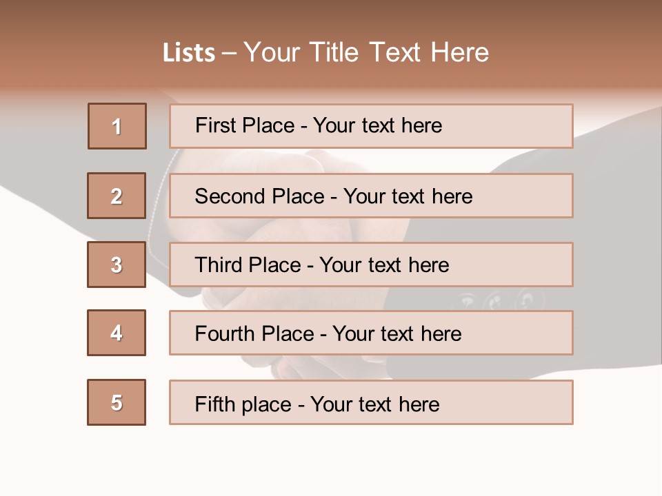 Two People Shaking Hands Over A White Background PowerPoint Template