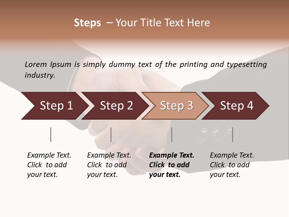 Two People Shaking Hands Over A White Background PowerPoint Template