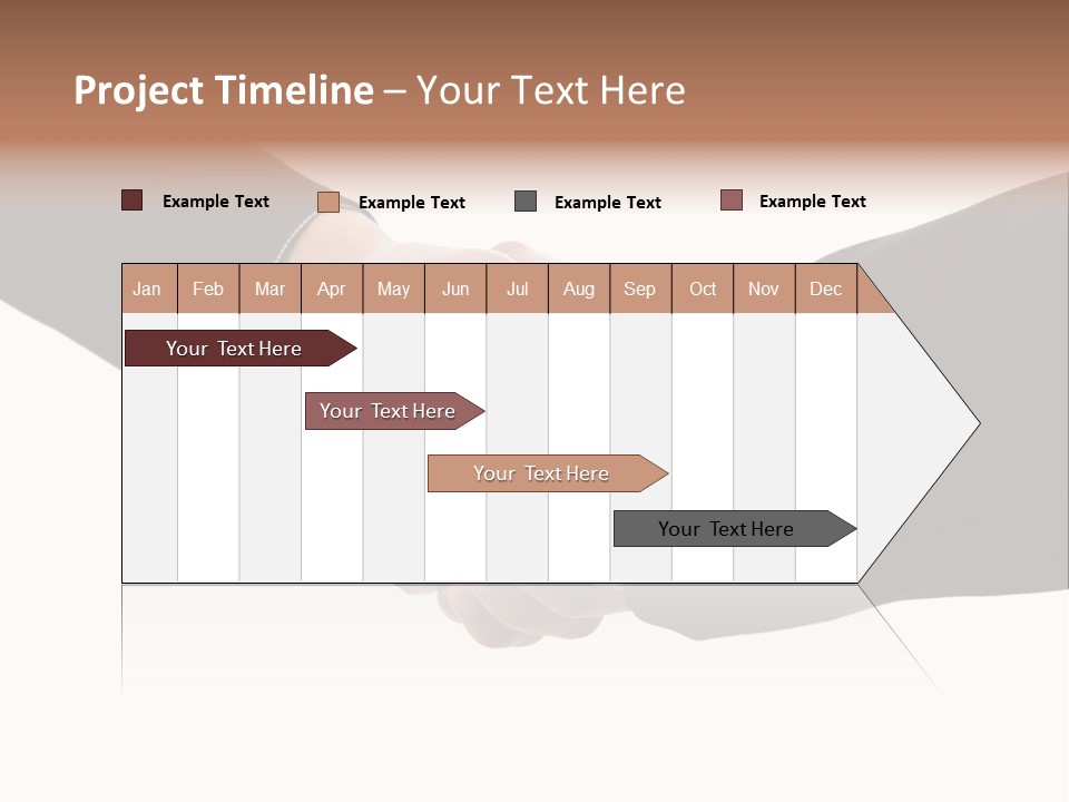 Two People Shaking Hands Over A White Background PowerPoint Template