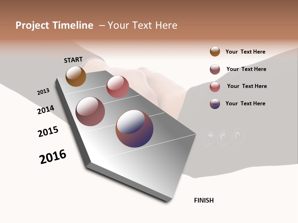 Two People Shaking Hands Over A White Background PowerPoint Template