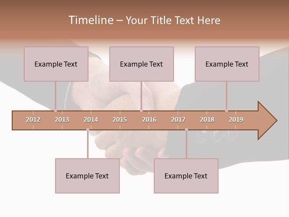 Two People Shaking Hands Over A White Background PowerPoint Template