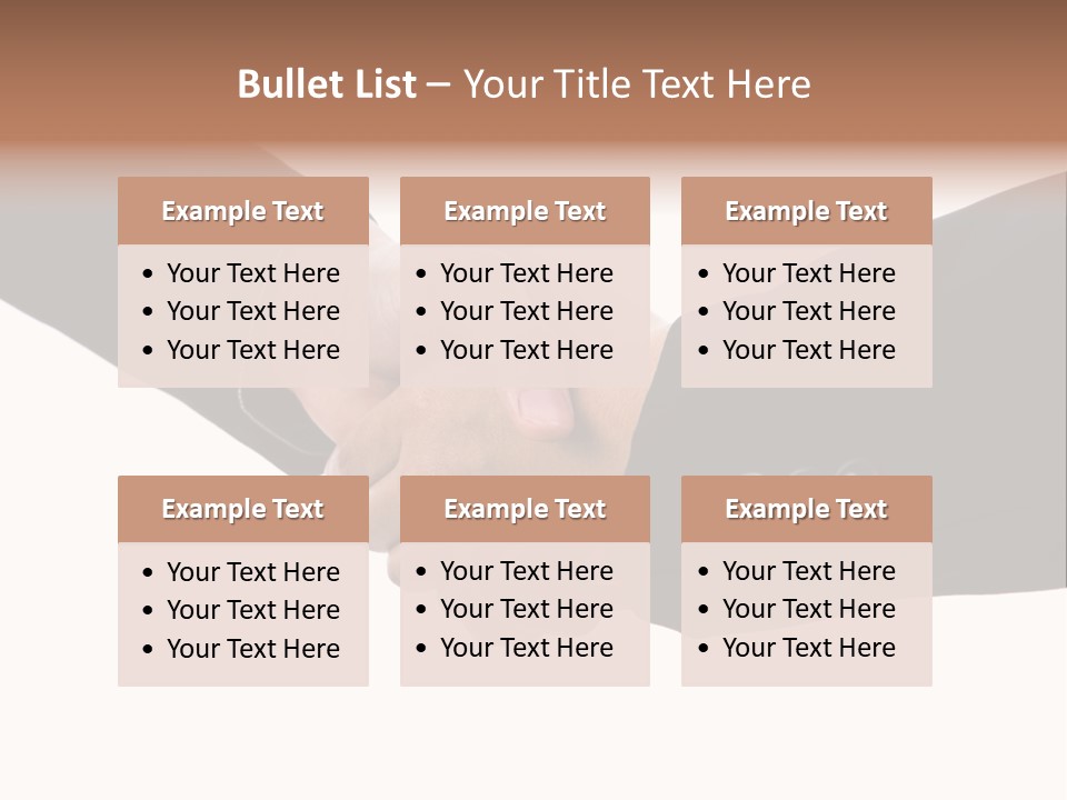 Two People Shaking Hands Over A White Background PowerPoint Template
