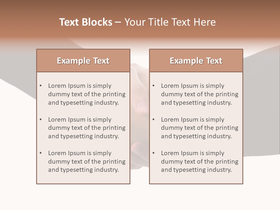 Two People Shaking Hands Over A White Background PowerPoint Template