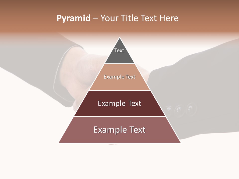 Two People Shaking Hands Over A White Background PowerPoint Template