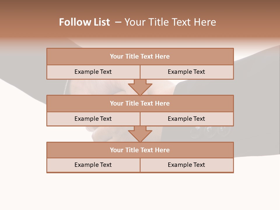 Two People Shaking Hands Over A White Background PowerPoint Template