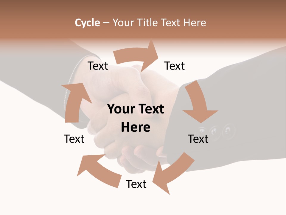 Two People Shaking Hands Over A White Background PowerPoint Template