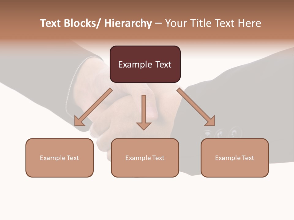 Two People Shaking Hands Over A White Background PowerPoint Template