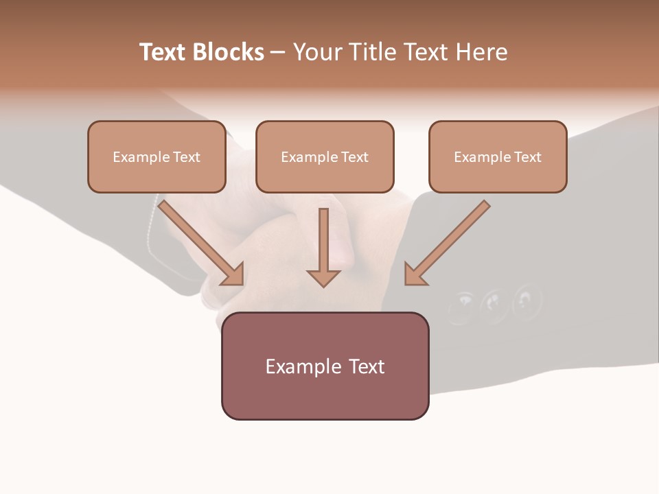 Two People Shaking Hands Over A White Background PowerPoint Template