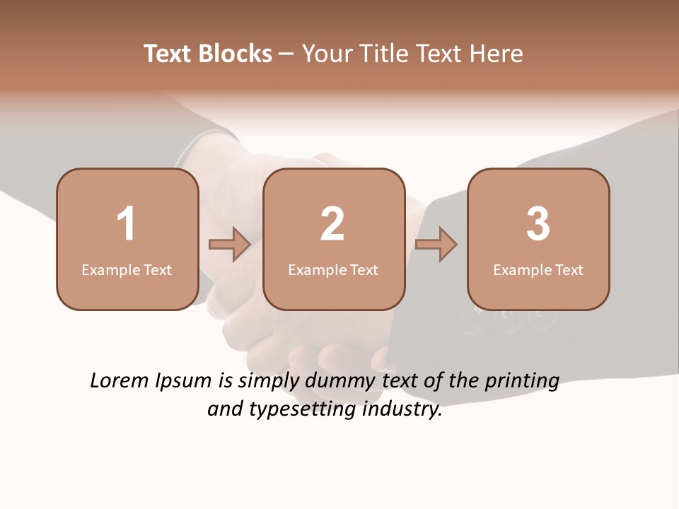 Two People Shaking Hands Over A White Background PowerPoint Template