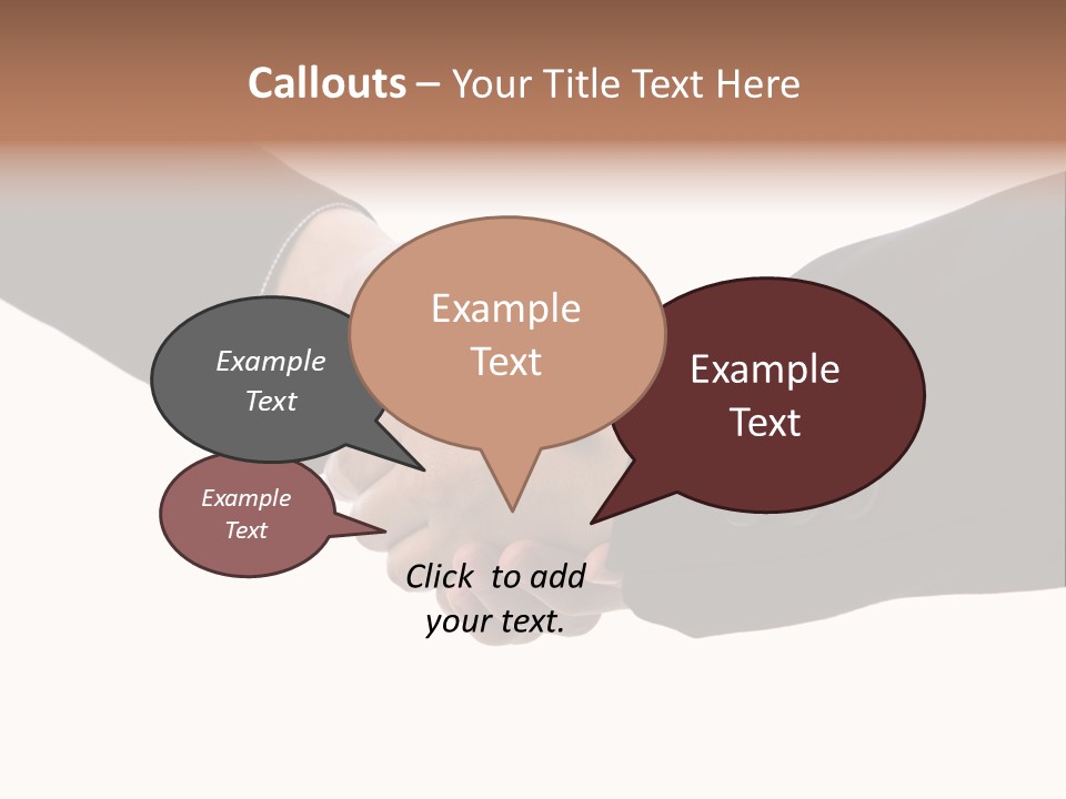 Two People Shaking Hands Over A White Background PowerPoint Template