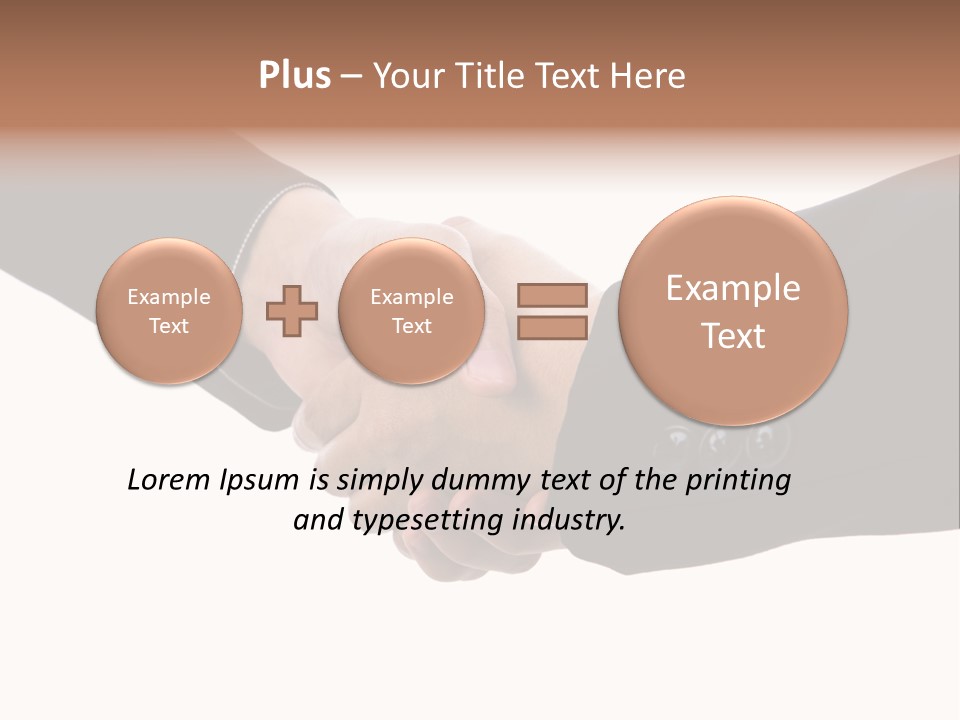Two People Shaking Hands Over A White Background PowerPoint Template