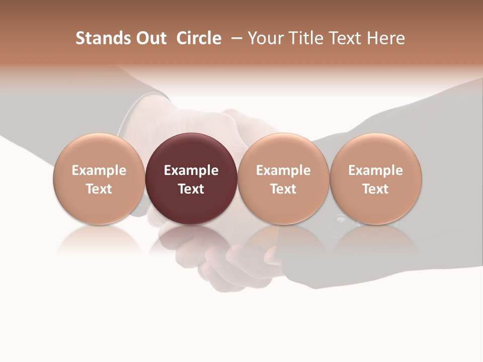 Two People Shaking Hands Over A White Background PowerPoint Template