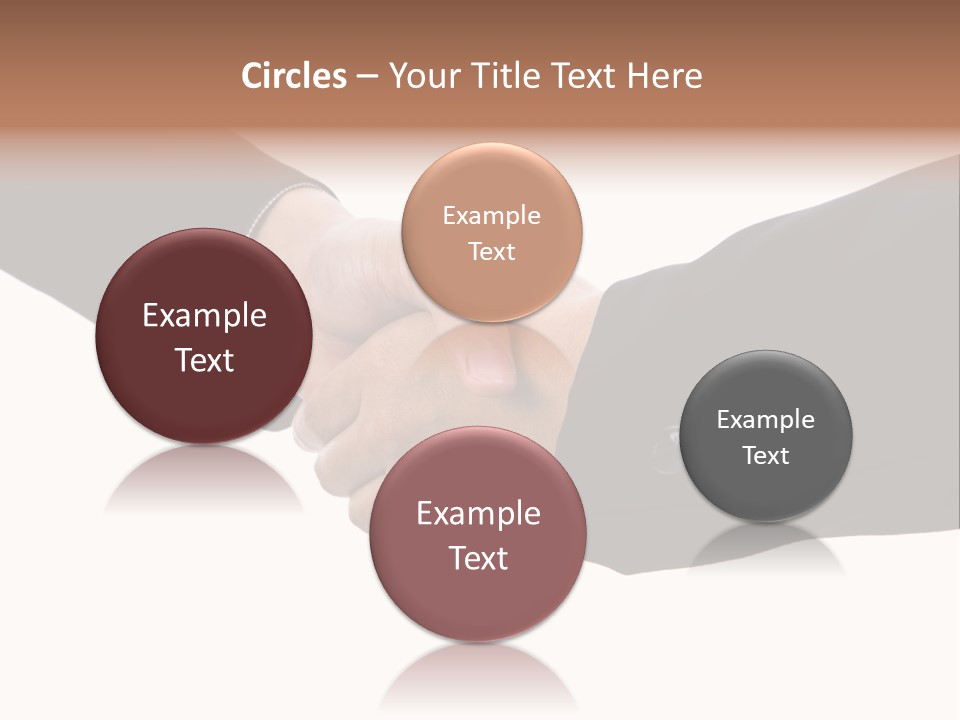 Two People Shaking Hands Over A White Background PowerPoint Template