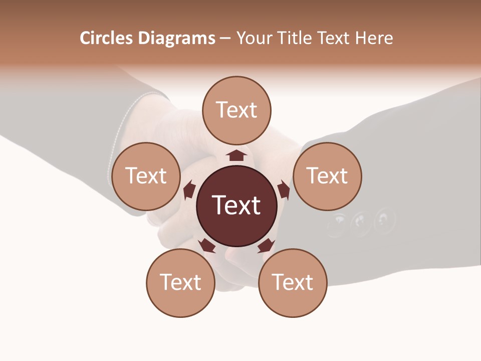 Two People Shaking Hands Over A White Background PowerPoint Template