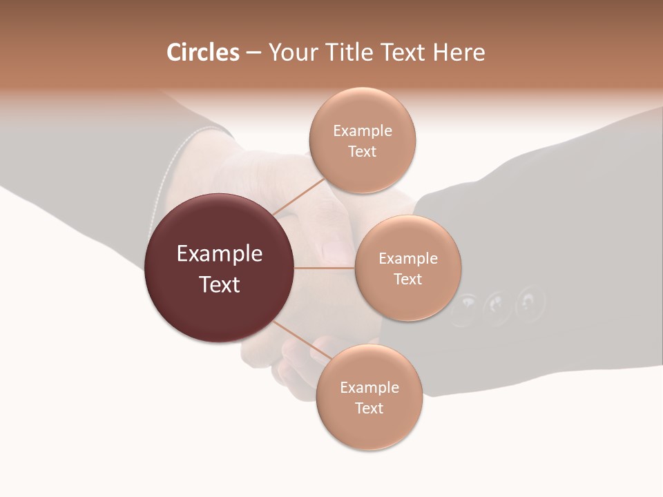 Two People Shaking Hands Over A White Background PowerPoint Template