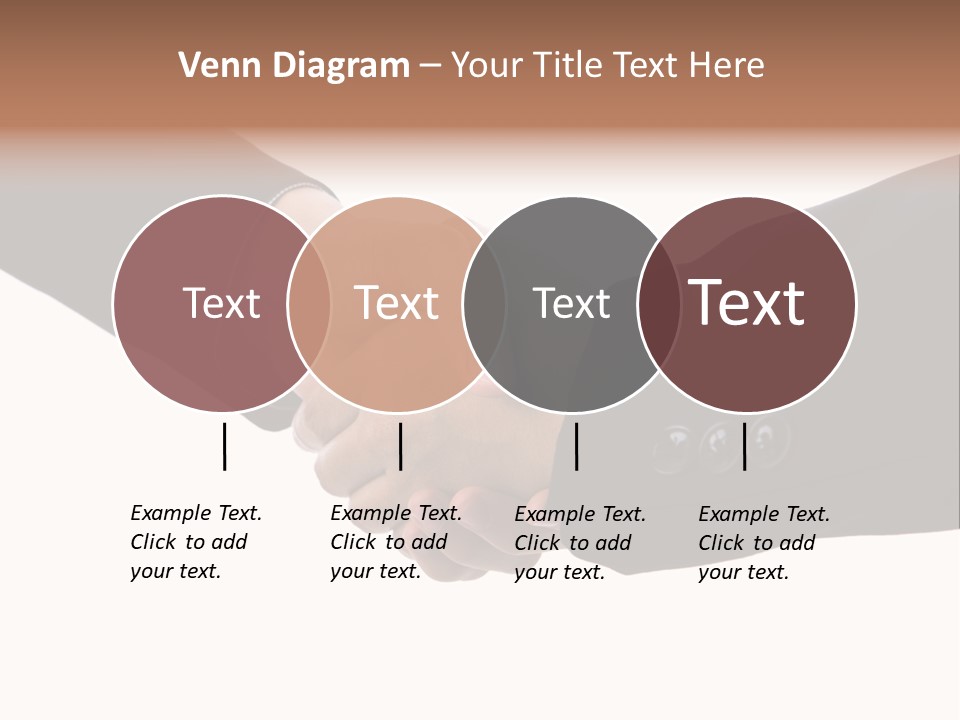 Two People Shaking Hands Over A White Background PowerPoint Template