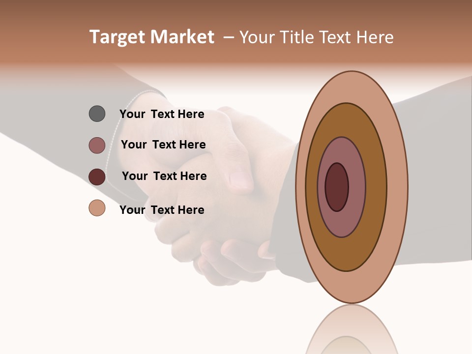 Two People Shaking Hands Over A White Background PowerPoint Template