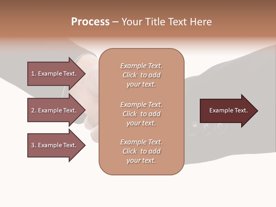 Two People Shaking Hands Over A White Background PowerPoint Template