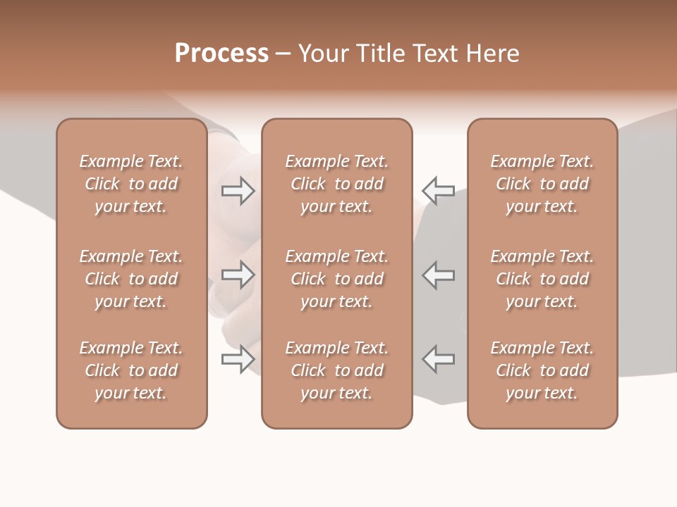 Two People Shaking Hands Over A White Background PowerPoint Template