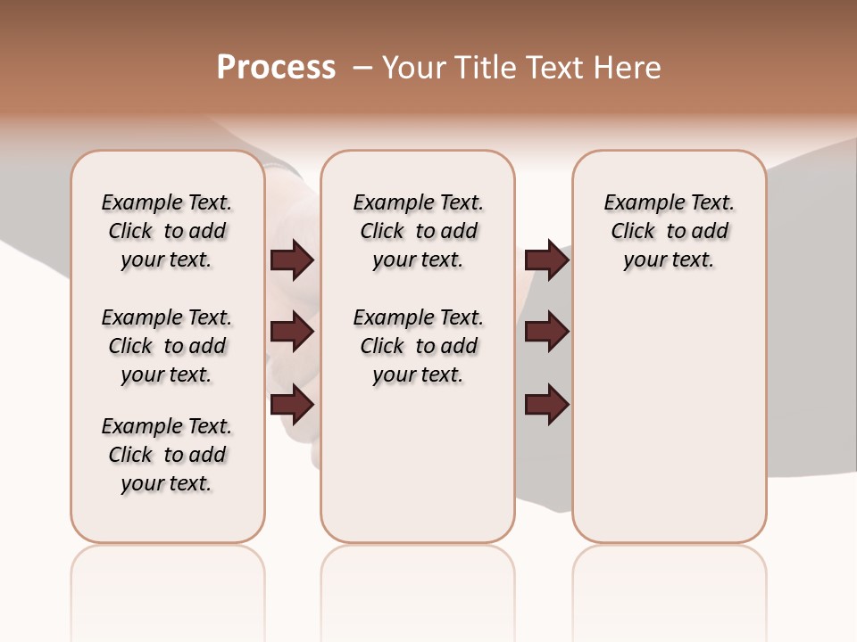 Two People Shaking Hands Over A White Background PowerPoint Template