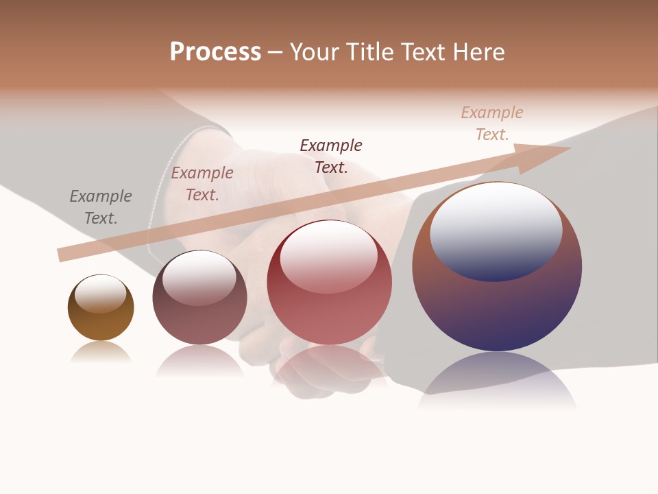 Two People Shaking Hands Over A White Background PowerPoint Template