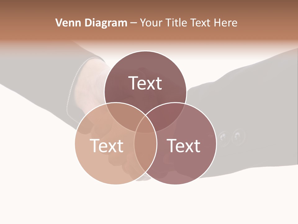 Two People Shaking Hands Over A White Background PowerPoint Template