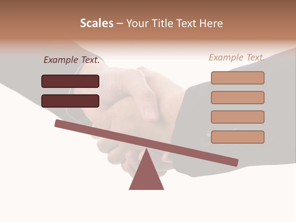 Two People Shaking Hands Over A White Background PowerPoint Template