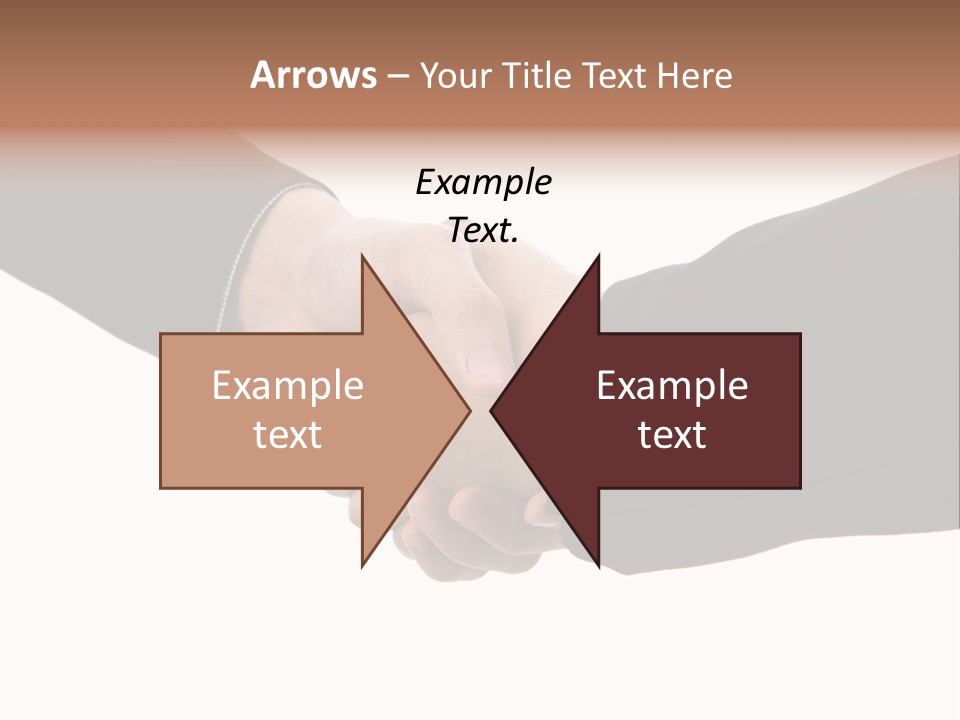 Two People Shaking Hands Over A White Background PowerPoint Template