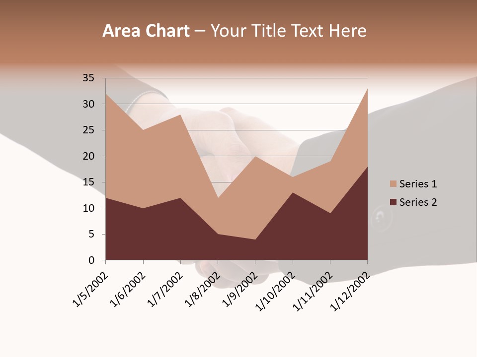 Two People Shaking Hands Over A White Background PowerPoint Template