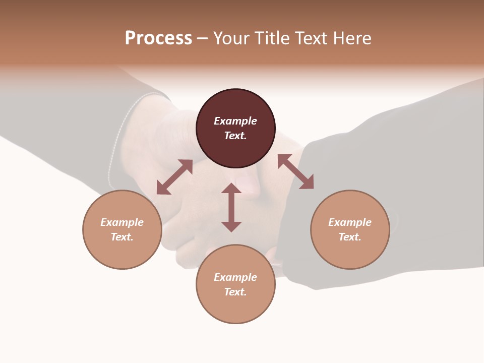 Two People Shaking Hands Over A White Background PowerPoint Template