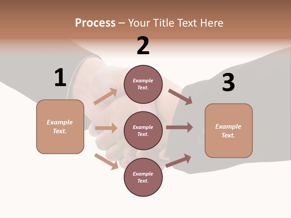 Two People Shaking Hands Over A White Background PowerPoint Template