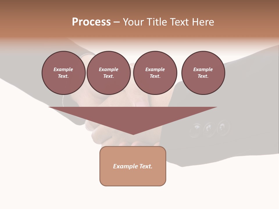 Two People Shaking Hands Over A White Background PowerPoint Template