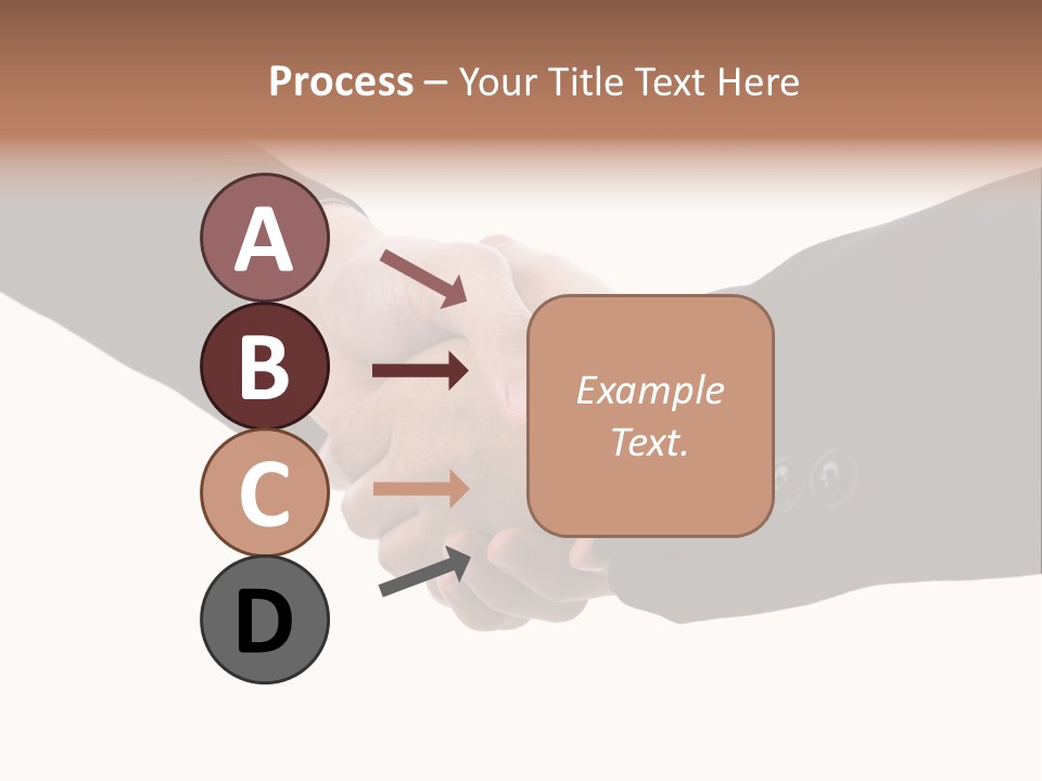 Two People Shaking Hands Over A White Background PowerPoint Template