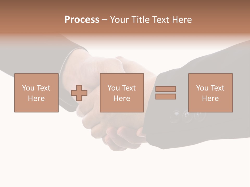 Two People Shaking Hands Over A White Background PowerPoint Template