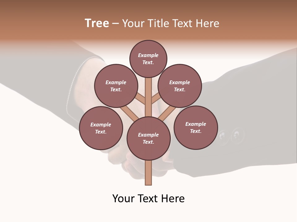 Two People Shaking Hands Over A White Background PowerPoint Template