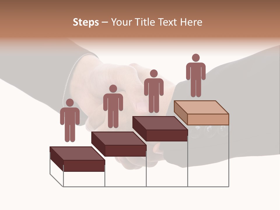 Two People Shaking Hands Over A White Background PowerPoint Template